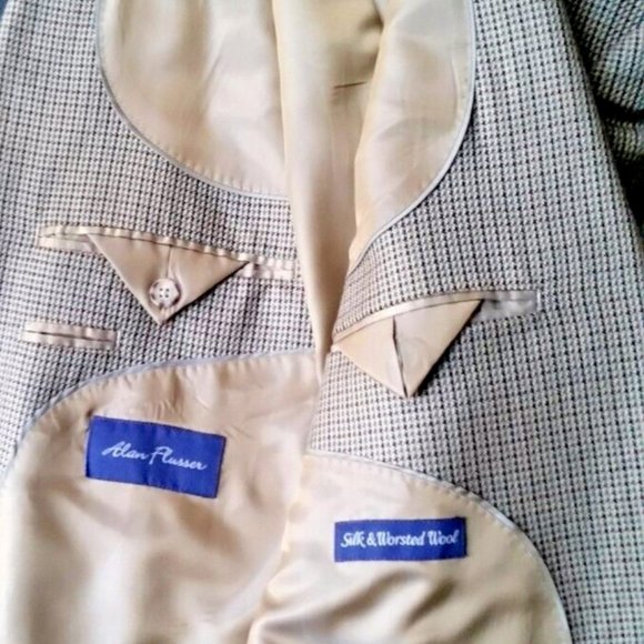 4 Season Silk & Worsted Wool Tweed Sports Coat - Picture 4 of 10